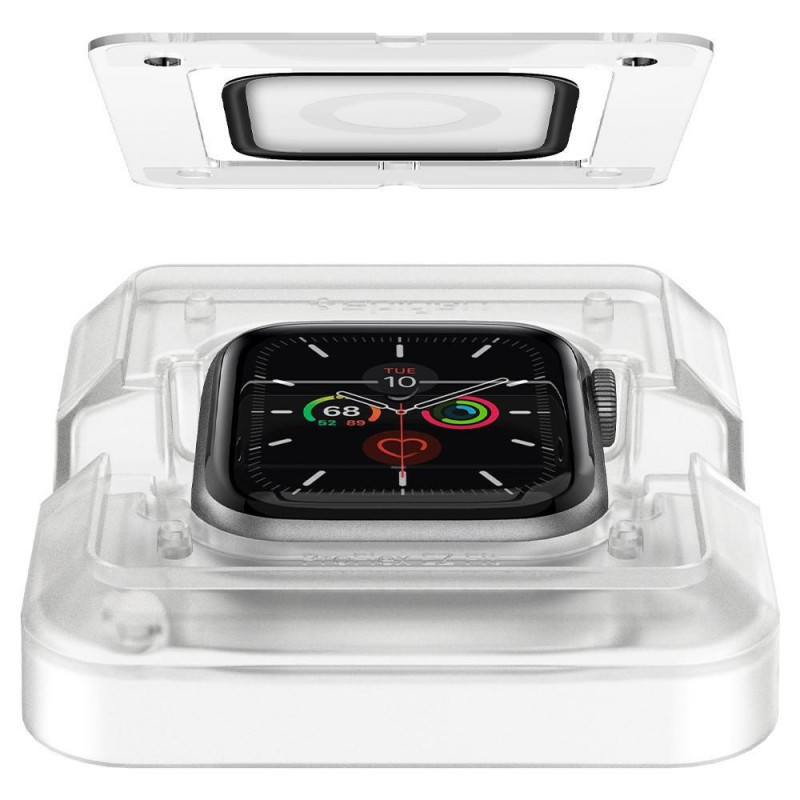 Spigen ProFlex EZ Fit AFL01220 hibridinio stiklo ekrano apsauga, skirta Apple Watch 4/5/6/7/8/9/SE 44/45 mm