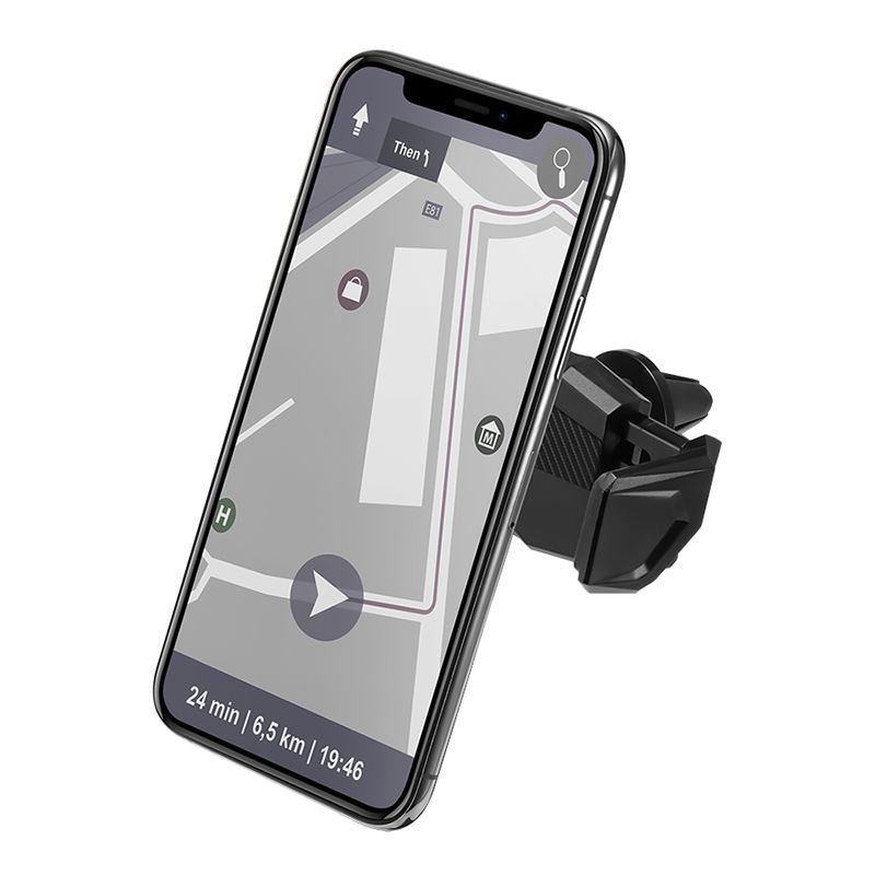 Spigen Click.r 000CP26265 automobilinis telefono laikiklis su tvirtinimu prie oro angos, juodas