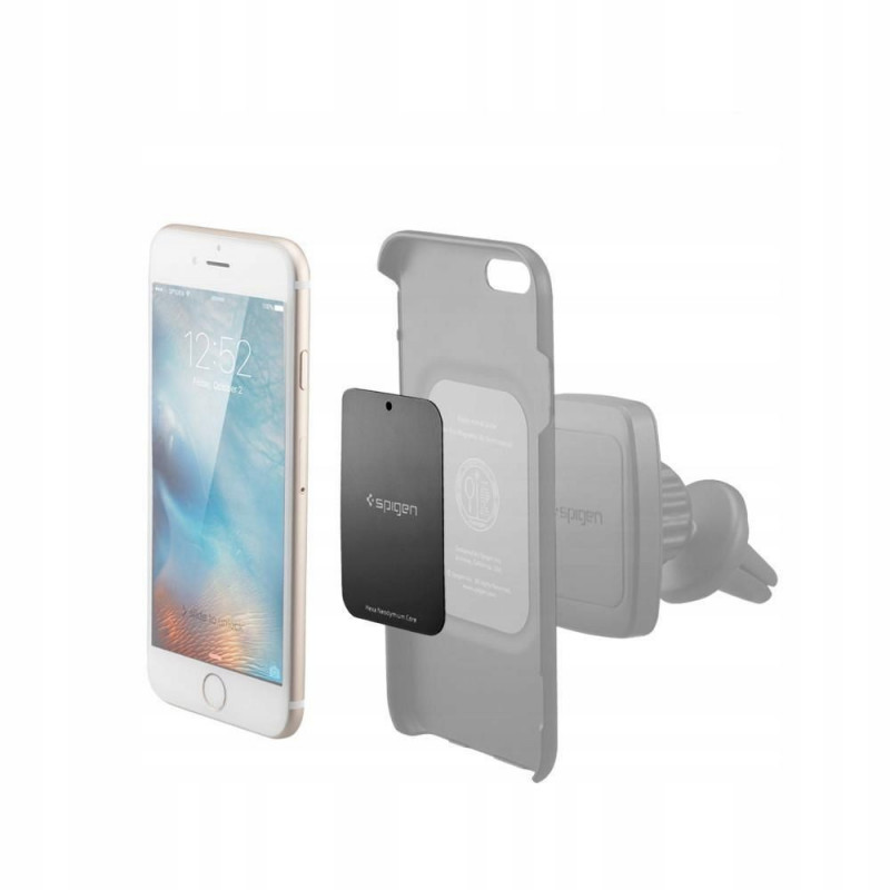 Spigen MP-4P magnetinės metalinės plokštelės automobiliniams telefono laikikliams 000EP20342, juodos (4 vnt.)