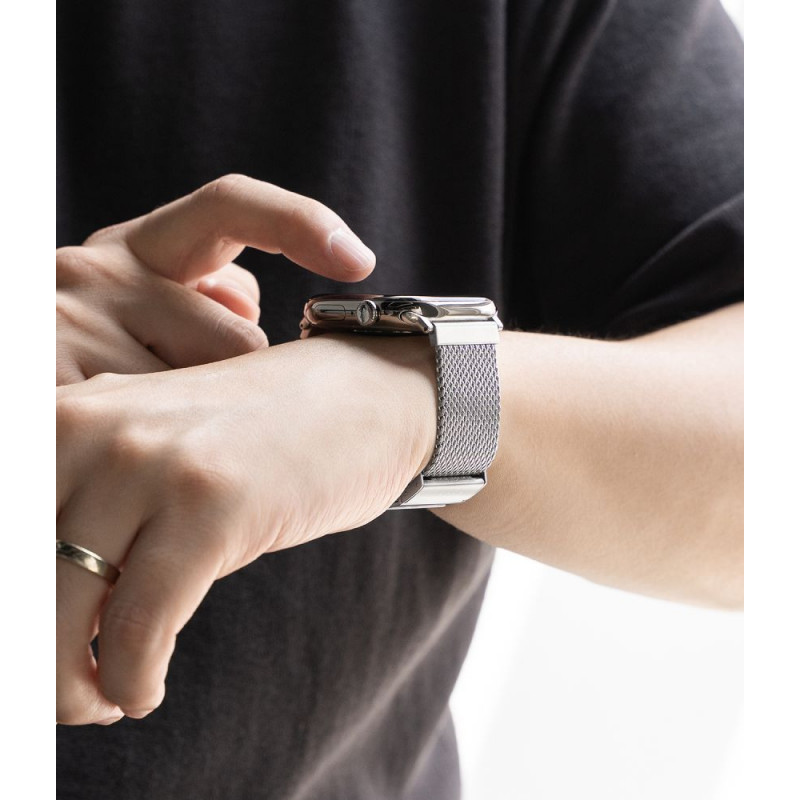Ringke Metal One Mesh RGK12091 Apple Watch apyrankė, 44/45/46/49 mm, sidabrinė