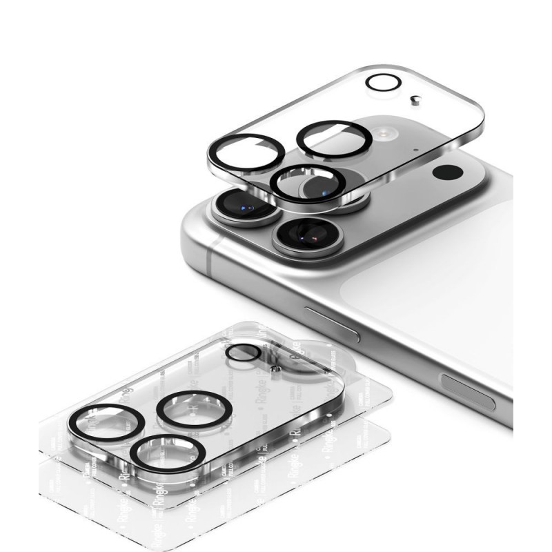Ringke Camera Full Cover Apple iPhone 18 Pro Max fotoaparato objektyvo apsauga, 9H grūdintas stiklas, juoda (2 vnt.)