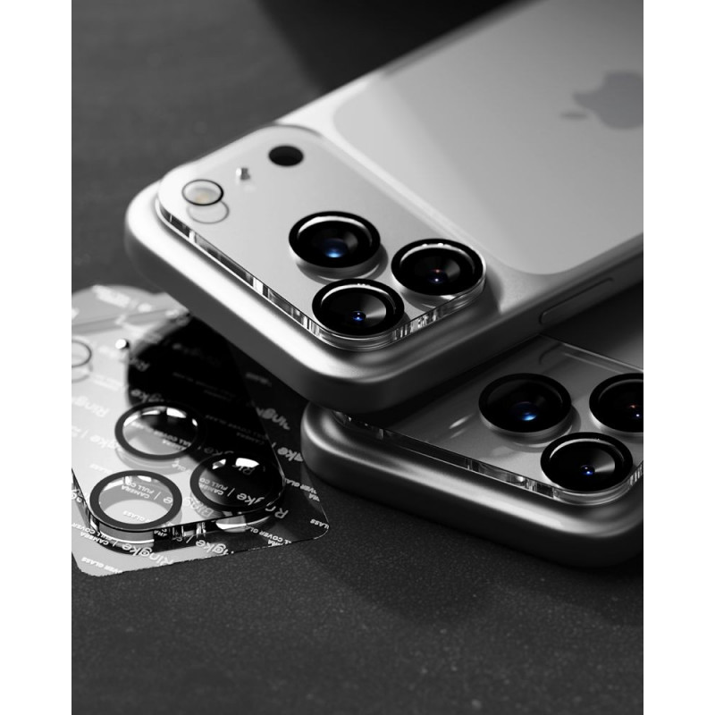 Ringke Camera Full Cover Apple iPhone 18 Pro Max fotoaparato objektyvo apsauga, 9H grūdintas stiklas, juoda (2 vnt.)