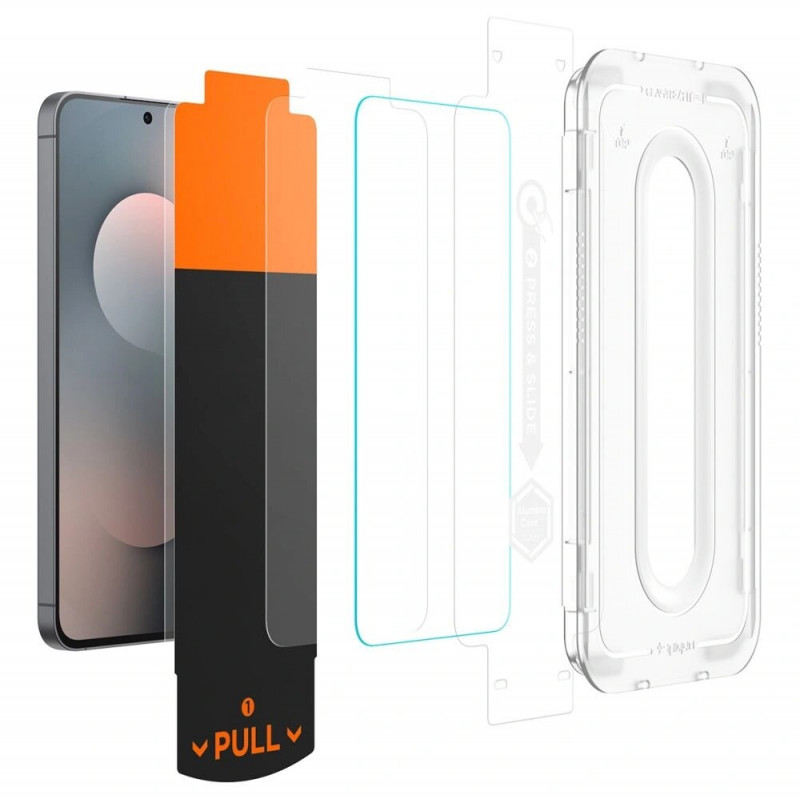 Spigen Glas.tR EZ Fit Pro grūdintas stiklas, skirtas Samsung Galaxy S25 FE, permatomas (2 vnt.)