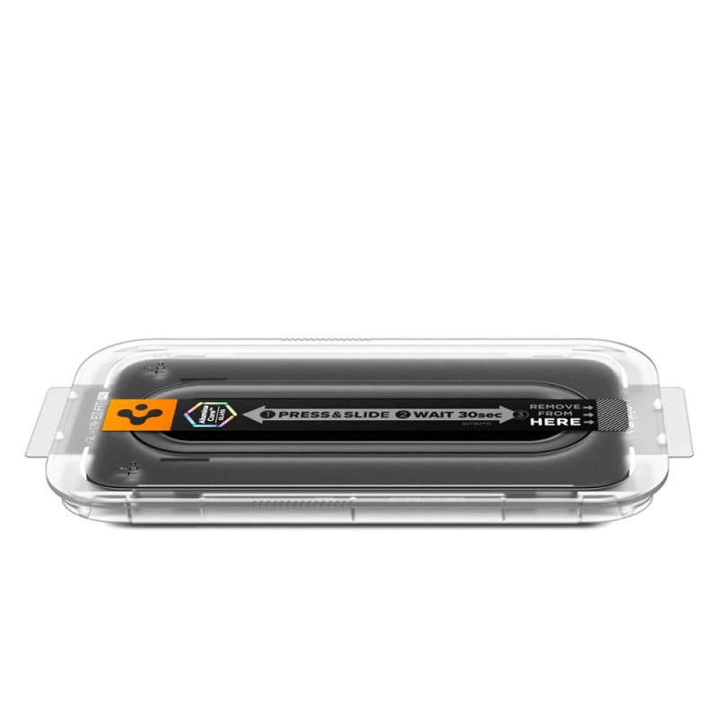 Spigen Glas.tR EZ Fit HD AGL10097 ekrano apsauga, skirta Apple iPhone 17 Pro, permatoma