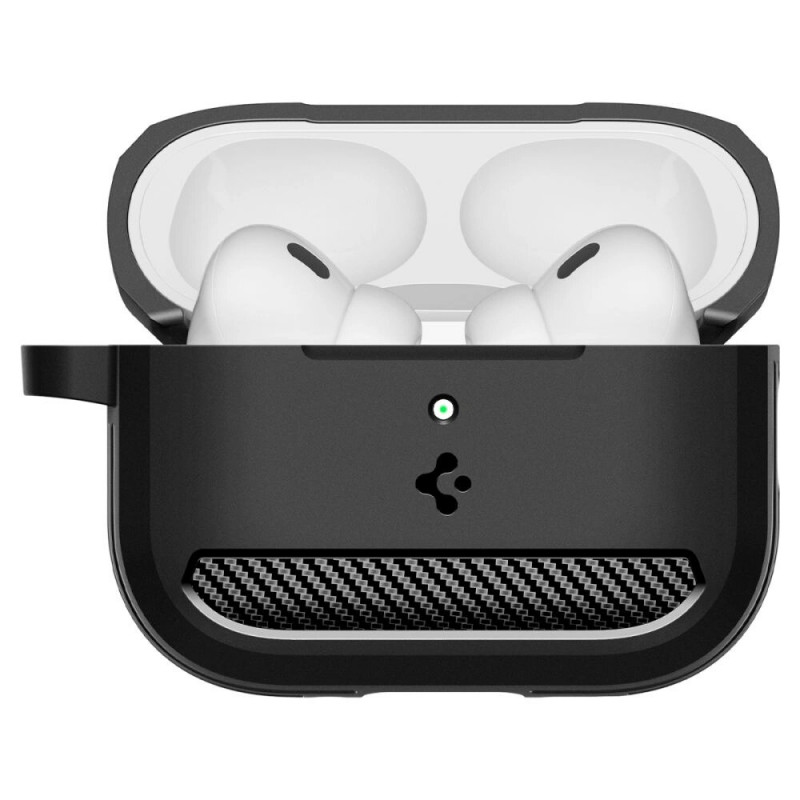 Spigen Rugged Armor ACS09822 dėklas, skirtas Apple AirPods Pro 3, matinė juoda