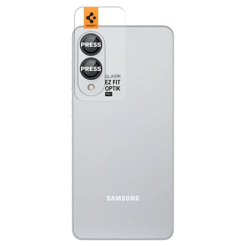 Spigen Optik Pro Glas.tR EZ Fit AGL09413 fotoaparato apsauga, skirta Samsung Galaxy S25 Edge, juoda (2 vnt.)