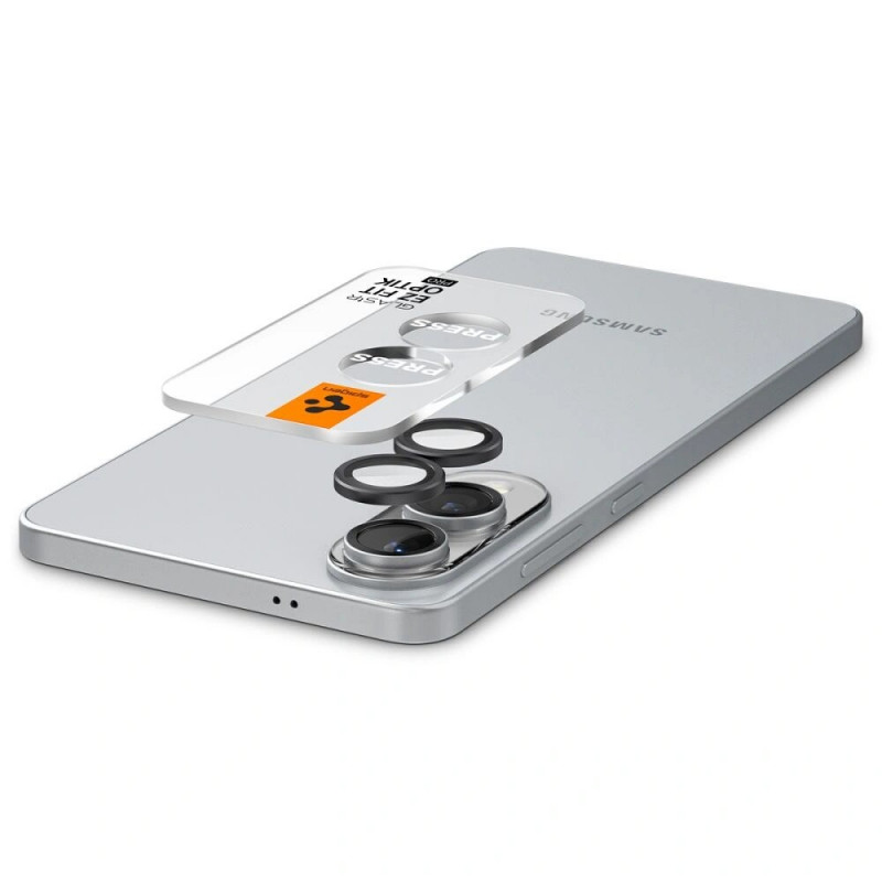 Spigen Optik Pro Glas.tR EZ Fit AGL09413 fotoaparato apsauga, skirta Samsung Galaxy S25 Edge, juoda (2 vnt.)