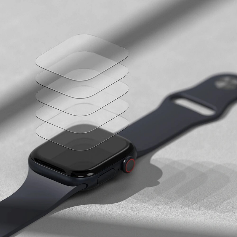 Ringke Dual Easy ekrano apsauginė plėvelė, skirta Apple Watch 10 / 11 46 mm, permatoma (3 vnt.)