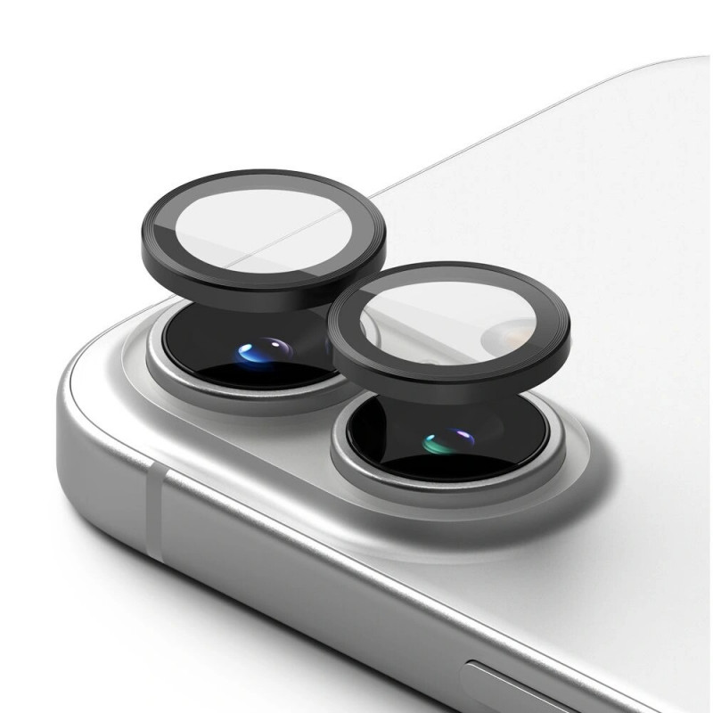 Ringke fotoaparato rėmelio apsauga, skirta Apple iPhone 16 / 16 Plus, juoda (2 vnt.)