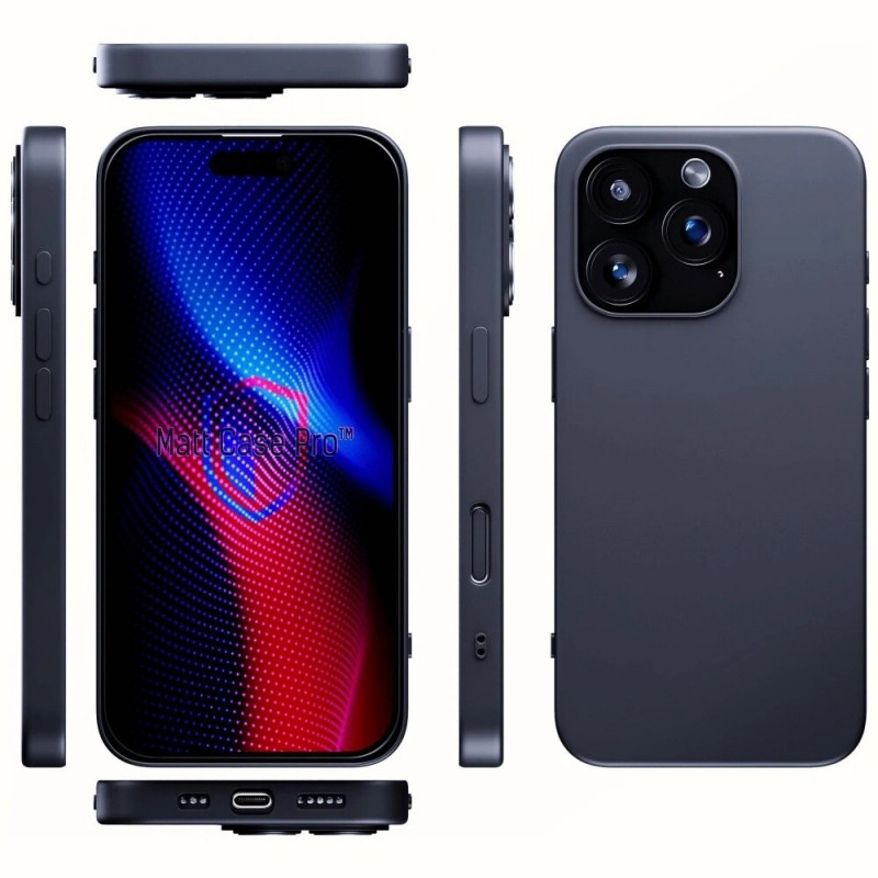 3MK Matt Case Pro, skirta Apple iPhone 16 Pro, juodas