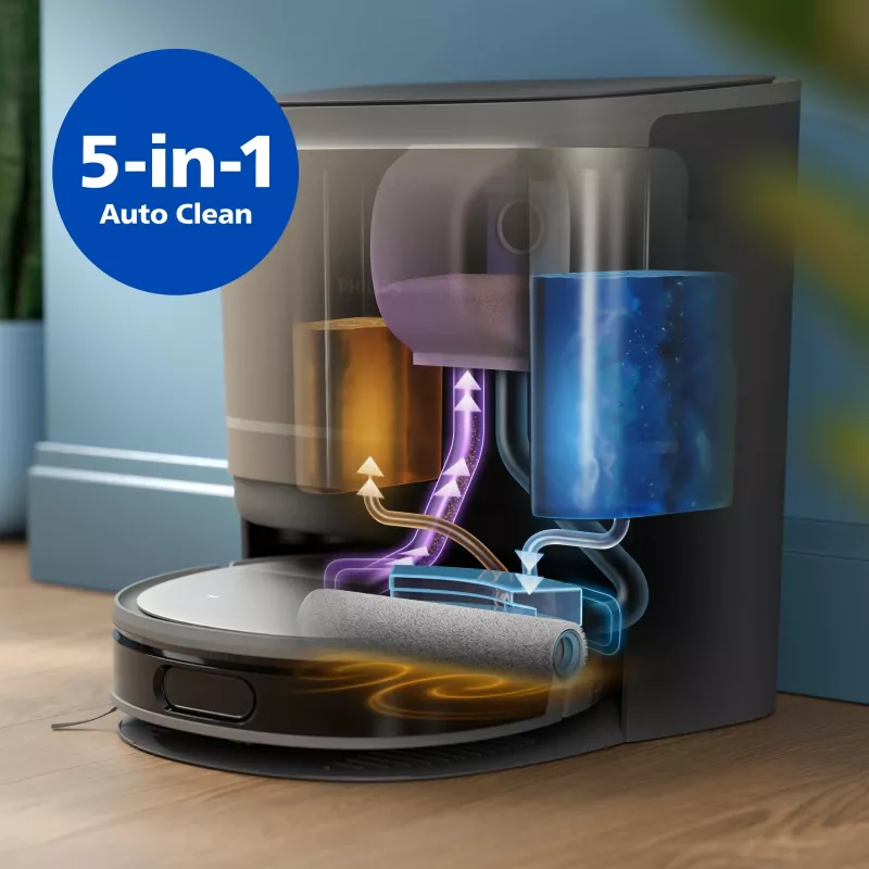 Philips HomeRun 9000 Series XU9100/10 Aqua robotinis siurblys, juodas