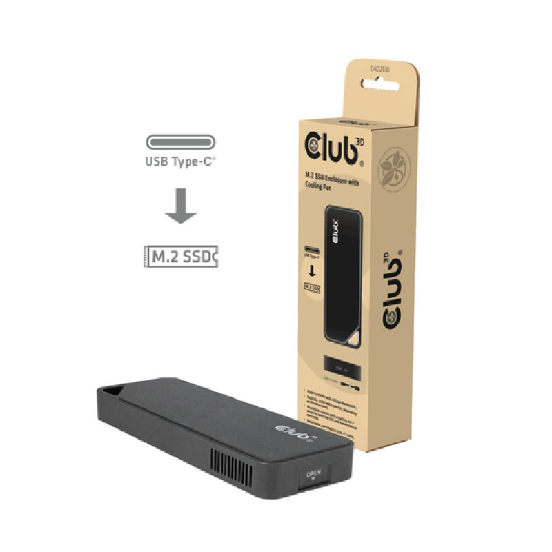 Club3D CAC-2510 M.2 NVMe SSD korpusas su ventiliatoriumi, USB4