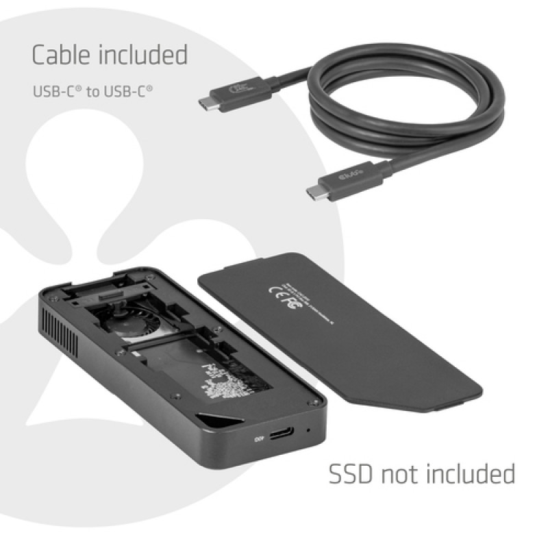 Club3D CAC-2510 M.2 NVMe SSD korpusas su ventiliatoriumi, USB4