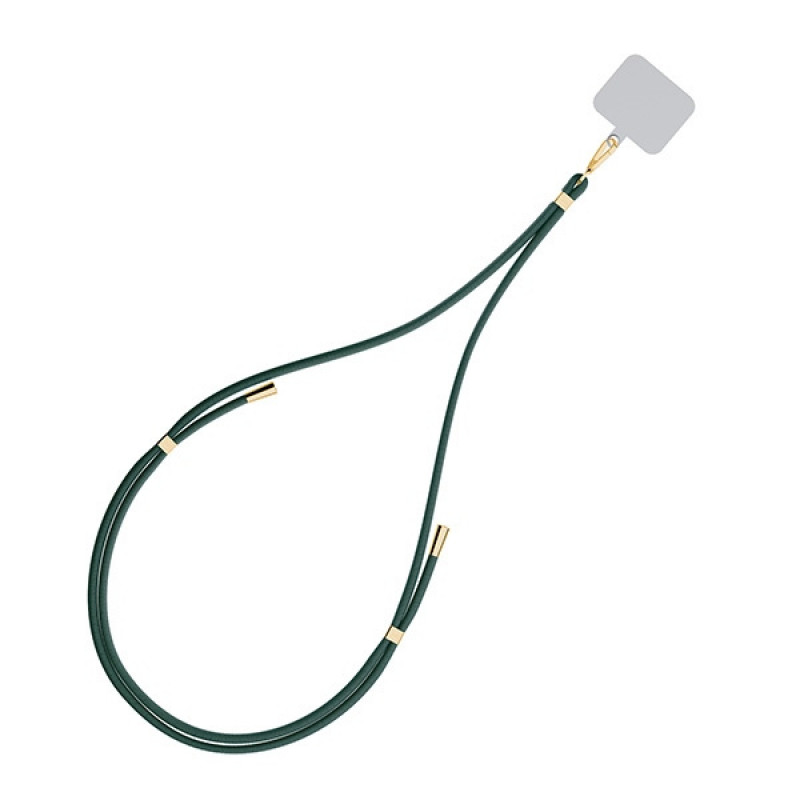 3MK EasyClip telefono pakabukas, Dark Green / Gold