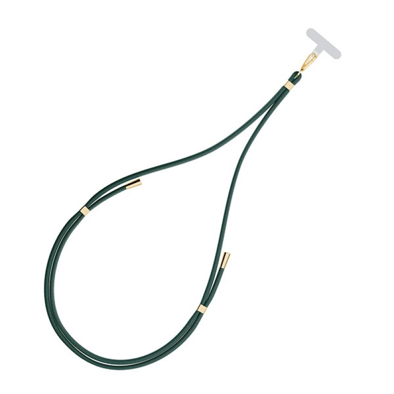 3MK EasyClip telefono pakabukas, Dark Green / Gold