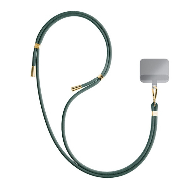 3MK EasyClip telefono pakabukas, Dark Green / Gold