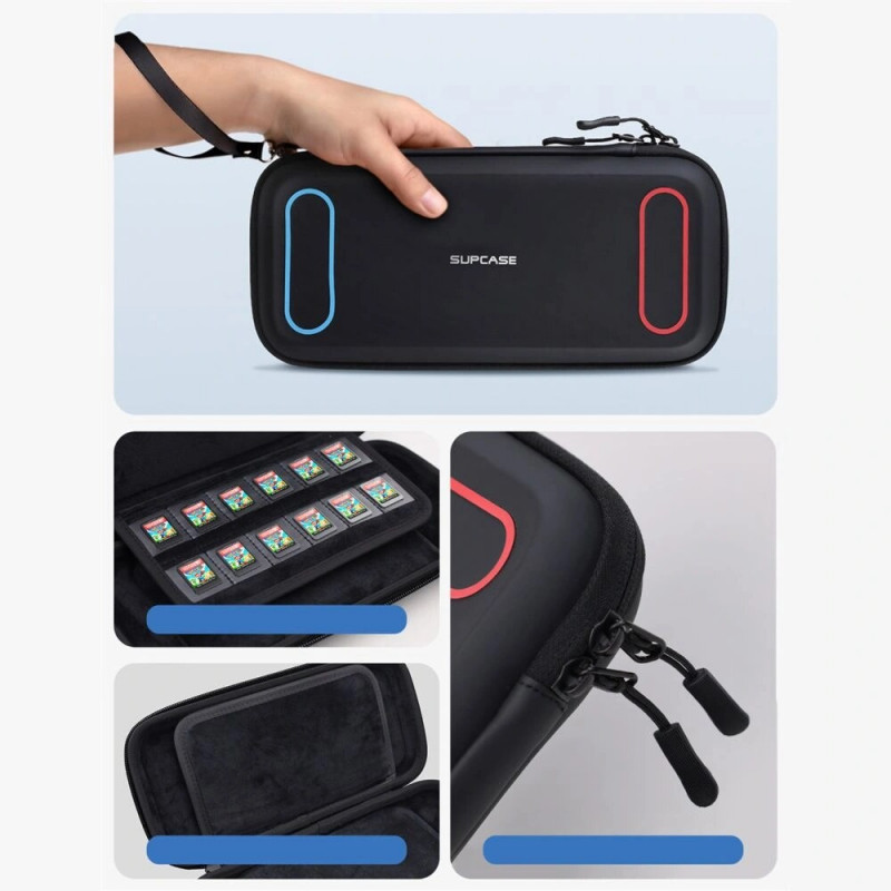 Supcase nešiojamoji mini dėžutė, skirta Nintendo Switch 2, juoda