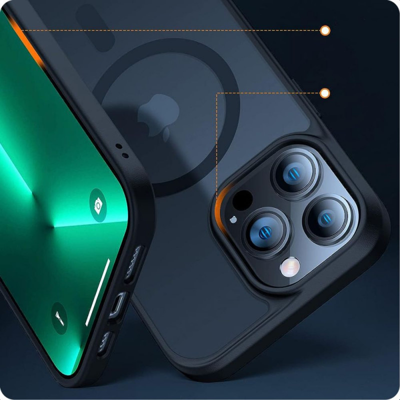 Tech-Protect Magmat MagSafe THP2262 dėklas, skirtas Apple iPhone 15 Pro Max, matinė juoda