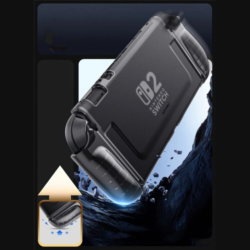 Supcase Crystal Case skirtas Nintendo Switch 2, Frost Black
