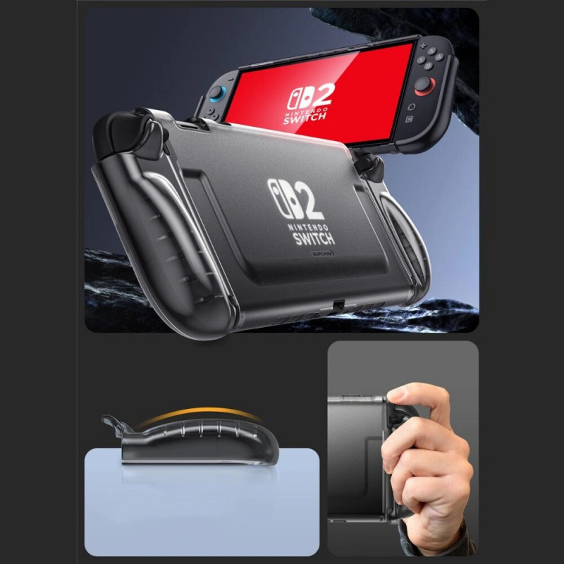 Supcase Crystal Case skirtas Nintendo Switch 2, Frost Black