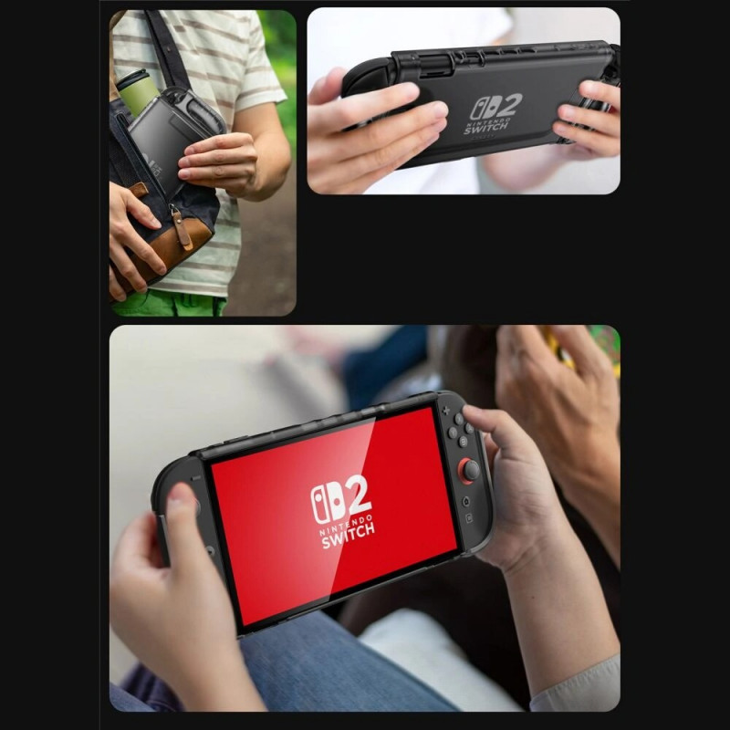 Supcase Crystal Case skirtas Nintendo Switch 2, Frost Black
