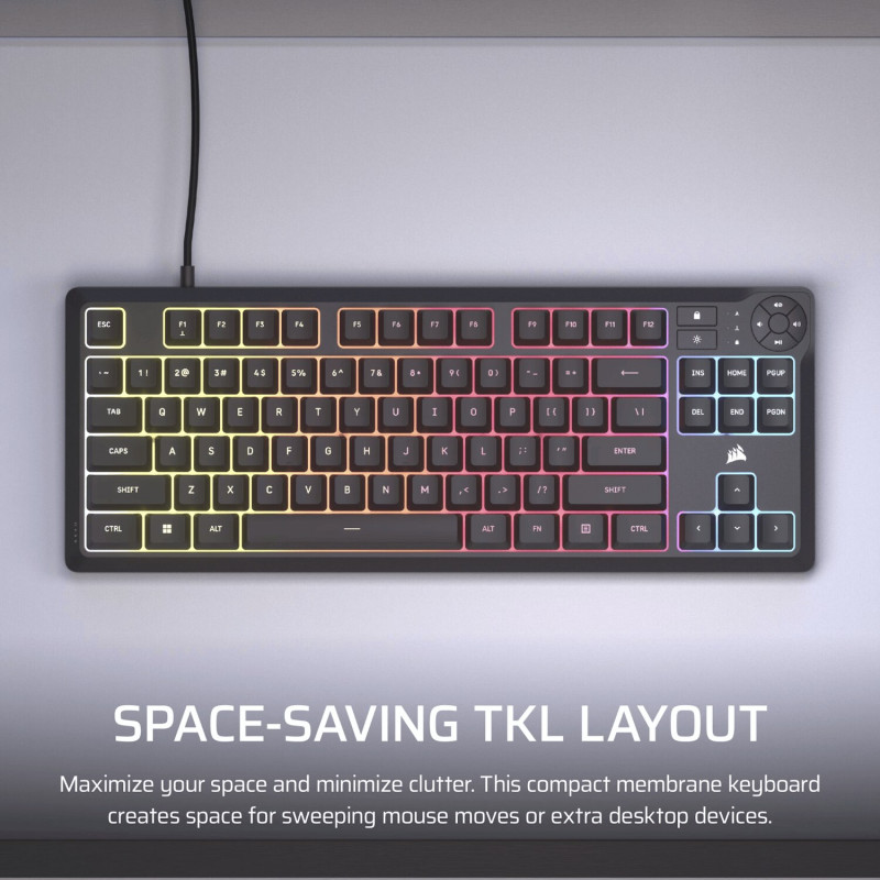 Corsair K55 CORE TKL RGB žaidimų klaviatūra