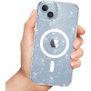 Tech-Protect Tech-Protect FlexAir Hybrid MagSafe dėklas, skirtas Apple iPhone 15, Glitter Clear