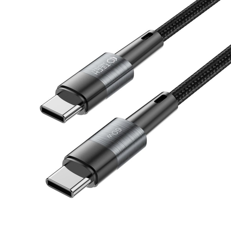 Tech-Protect UltraBoost USB-C/USB-C kabelis PD 60W 3A 100 cm, pilkas