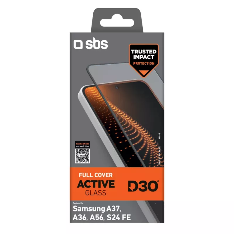 SBS D3O grūdintas stiklas, skirtas Samsung Galaxy A37 / A36 / A56 / S24 FE (1 vnt.)