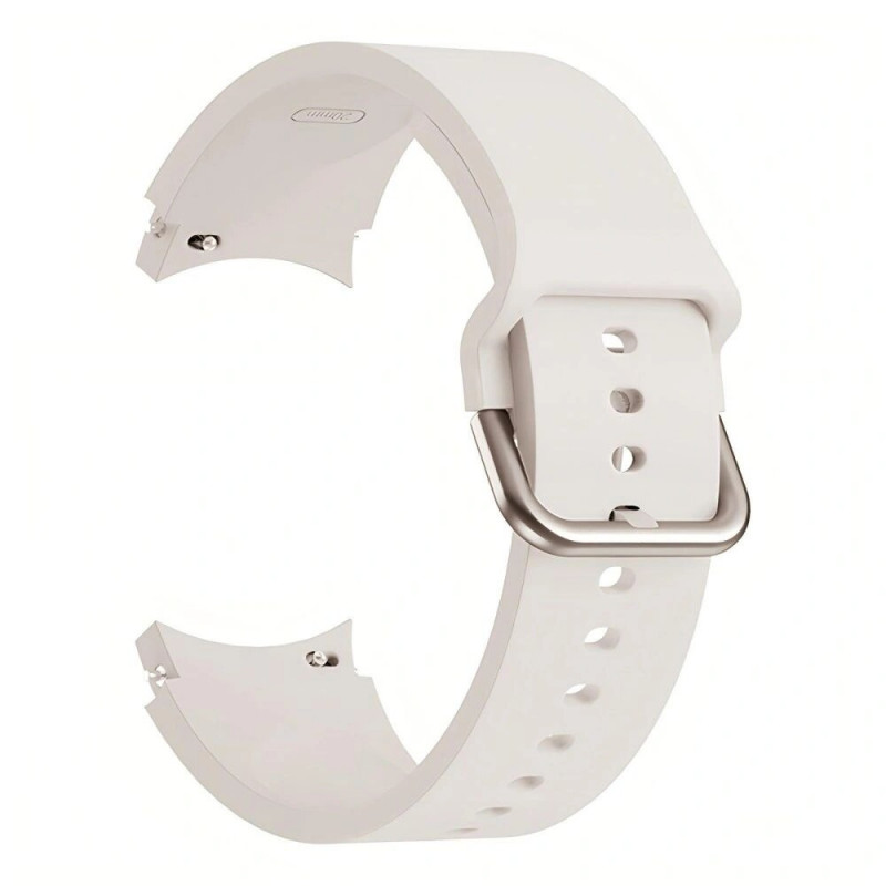 Tech-Protect silikoninis dirželis THP3041, skirtas Samsung Galaxy Watch 4/5/5 Pro/6/7/FE, Starlight