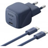 Belkin BoostCharge 30 W USB-C PD įkroviklis su PPS ir 2 m USB-C kabeliu (WCA008KQ2MBL-B6)