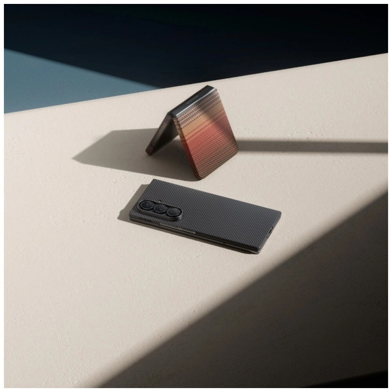 PITAKA itin plonas MagSafe dėklas skirtas Samsung Galaxy Z Fold7, juodai pilkas