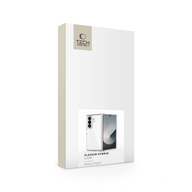 Tech-Protect Flexair Hybrid dėklas THP4308, skirtas Samsung Galaxy Z Fold 7, permatomas