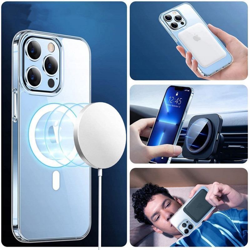 Tech-Protect Flexair Hybrid MagSafe dėklas Samsung Galaxy S23, permatomas