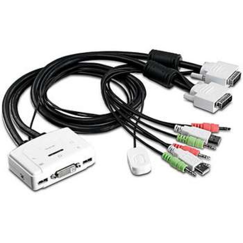 TRENDnet TK-214i KVM/garso komutatorius, 2 x KVM/garso