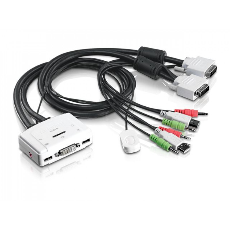 TRENDnet TK-214i KVM/garso komutatorius, 2 x KVM/garso