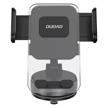 Dudao F24PLUS automobilinis telefono laikiklis su siurbtuku prietaisų skydeliui, juodas