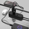 Dudao A27TEU PD 30W GaN sieninis įkroviklis, USB-A + USB-C, juodas
