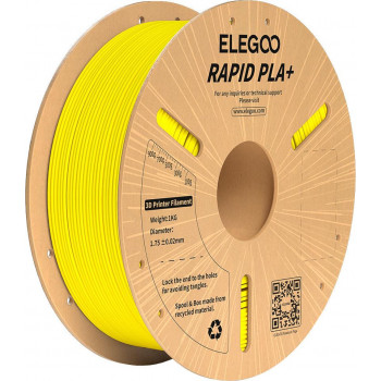Elegoo Rapid PLA+ 3D spausdintuvo kaitmeninė gija, 1,75 mm, geltona, 1 kg
