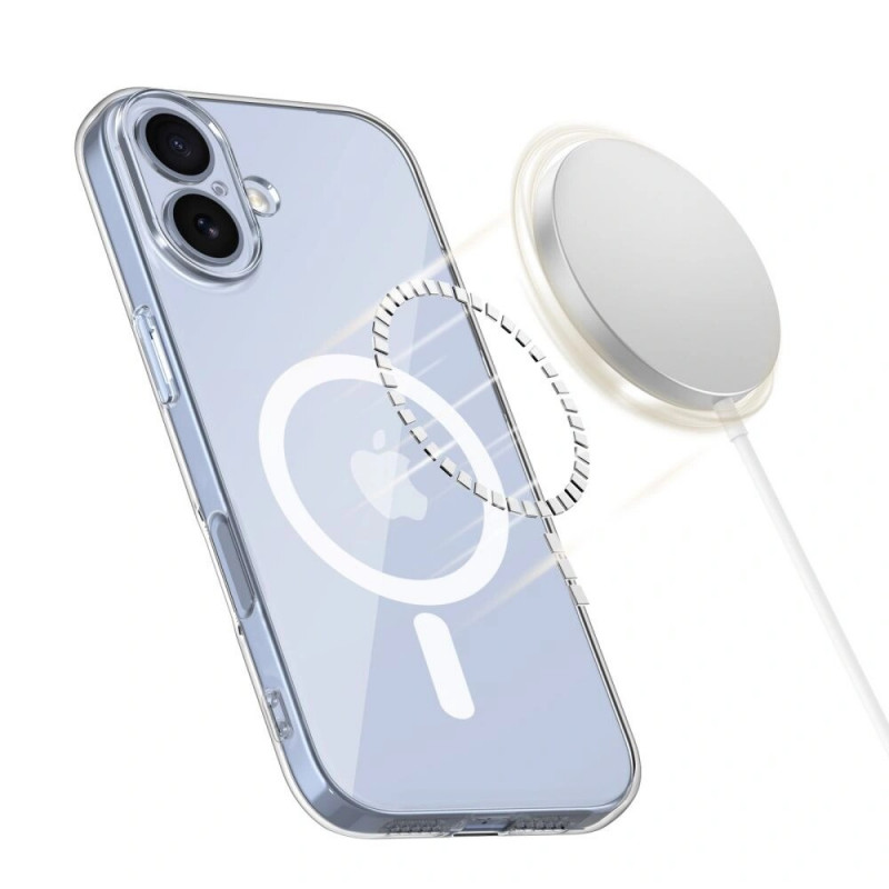 Tech-Protect FlexAir MagSafe dėklas, skirtas Apple iPhone 17, permatomas