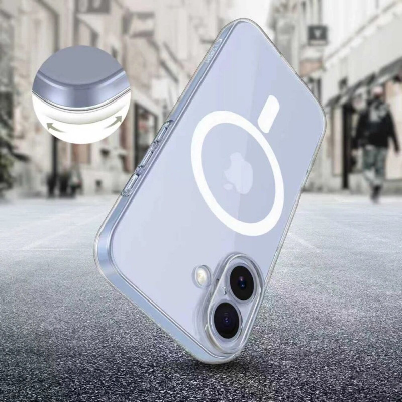 Tech-Protect FlexAir MagSafe dėklas, skirtas Apple iPhone 17, permatomas
