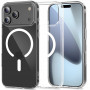 Tech-Protect Flexair Hybrid MagSafe dėklas, skirtas Apple iPhone 17 Pro, permatomas