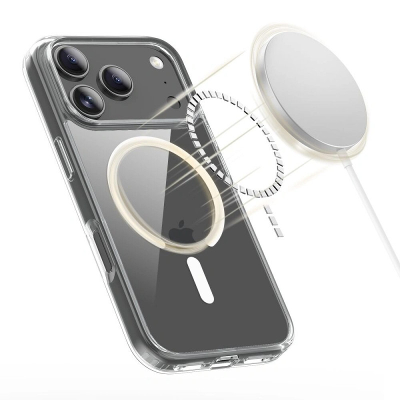 Tech-Protect Flexair Hybrid MagSafe dėklas, skirtas Apple iPhone 17 Pro, permatomas