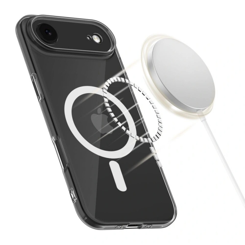 Tech-Protect FlexAir MagSafe dėklas, skirtas Apple iPhone Air, permatomas