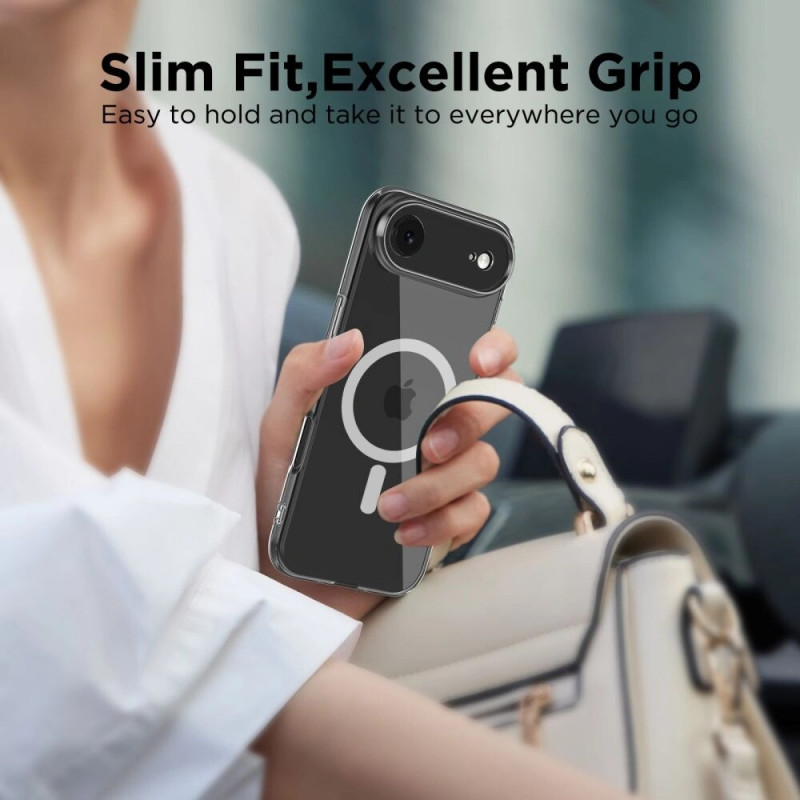 Tech-Protect FlexAir MagSafe dėklas, skirtas Apple iPhone Air, permatomas