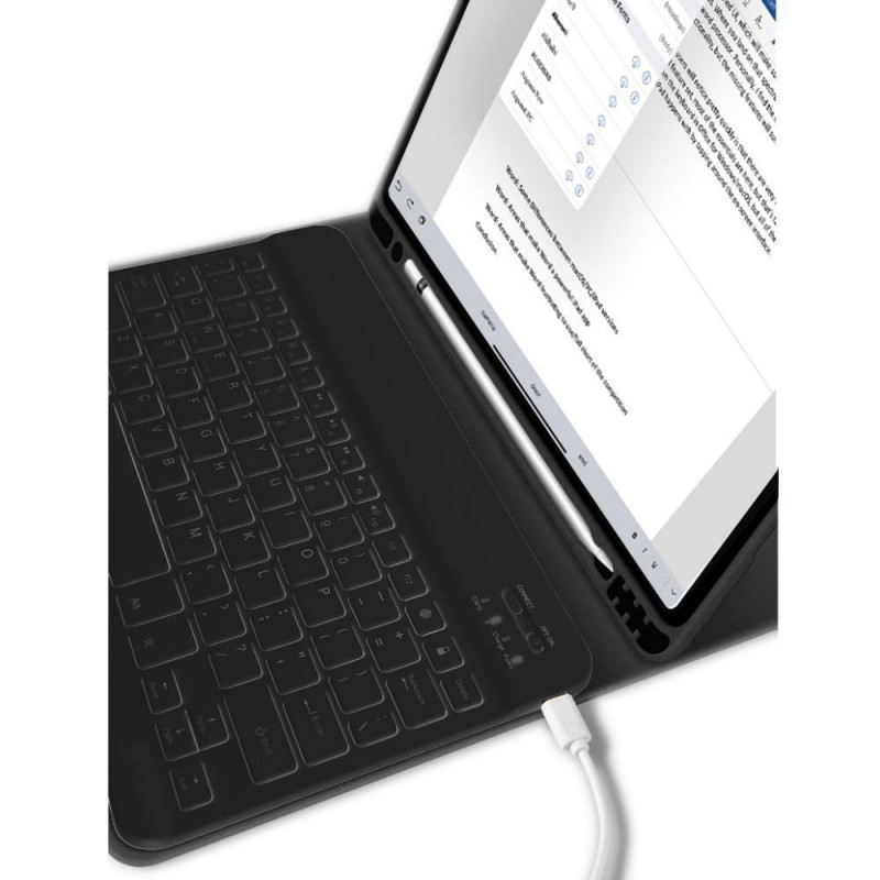 Tech-Protect SC Pen + Keyboard Apple iPad 10.9 (2022) / iPad 11 (2025) dėklas su klaviatūra, juodas