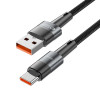 Tech-Protect Ultraboost USB-A / USB-C kabelis, 66W, 6A, 50 cm, pilkas
