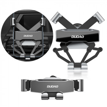 Dudao F11Pro gravitacinis automobilinis išmaniojo telefono laikiklis, juodas