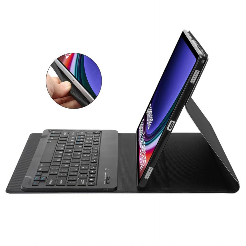 Tech-Protect SmartCase Pen Samsung Galaxy Tab S9 FE+ dėklas su klaviatūra, juodas
