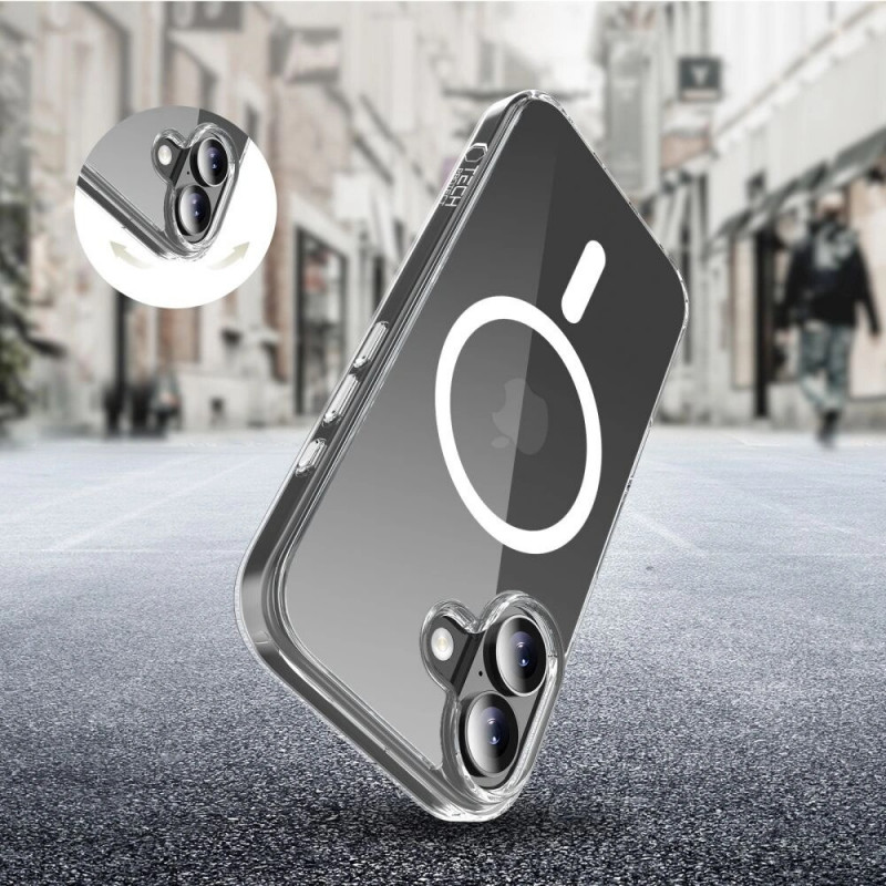 Tech-Protect Flexair Hybrid CC MagSafe dėklas, skirtas Apple iPhone 17, skaidrus